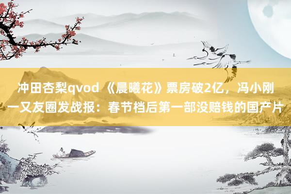 冲田杏梨qvod 《晨曦花》票房破2亿，冯小刚一又友圈发战报：春节档后第一部没赔钱的国产片