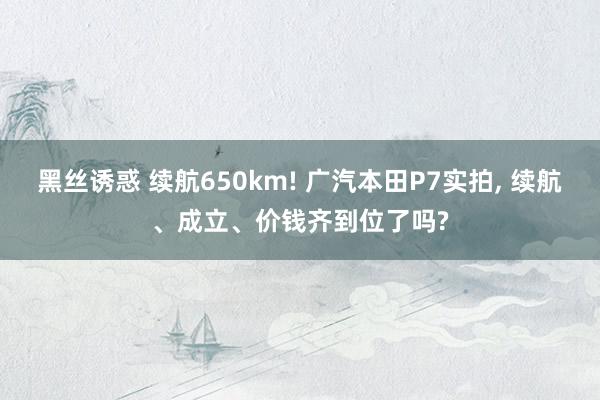 黑丝诱惑 续航650km! 广汽本田P7实拍， 续航、成立、价钱齐到位了吗?