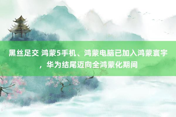 黑丝足交 鸿蒙5手机、鸿蒙电脑已加入鸿蒙寰宇，华为结尾迈向全鸿蒙化期间
